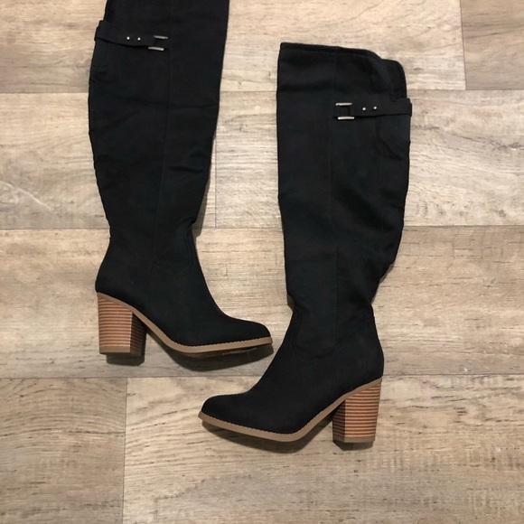 Sugar Wendie Black Boots sz 6 - Picture 2 of 6